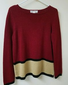 Chaus & Co. Long Sleeve Color Block Sweater